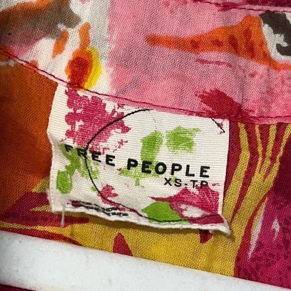 Free PEOPLE Colourful Baby Doll Style Bohemian 90s Dress size Xsmall fits Small - Picture 14 of 15